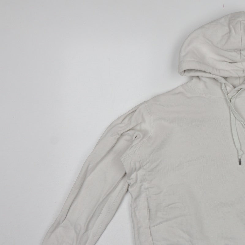 Uniqlo Women White S Pullover Hoodie Cotton Hooded Drawstring Pockets
