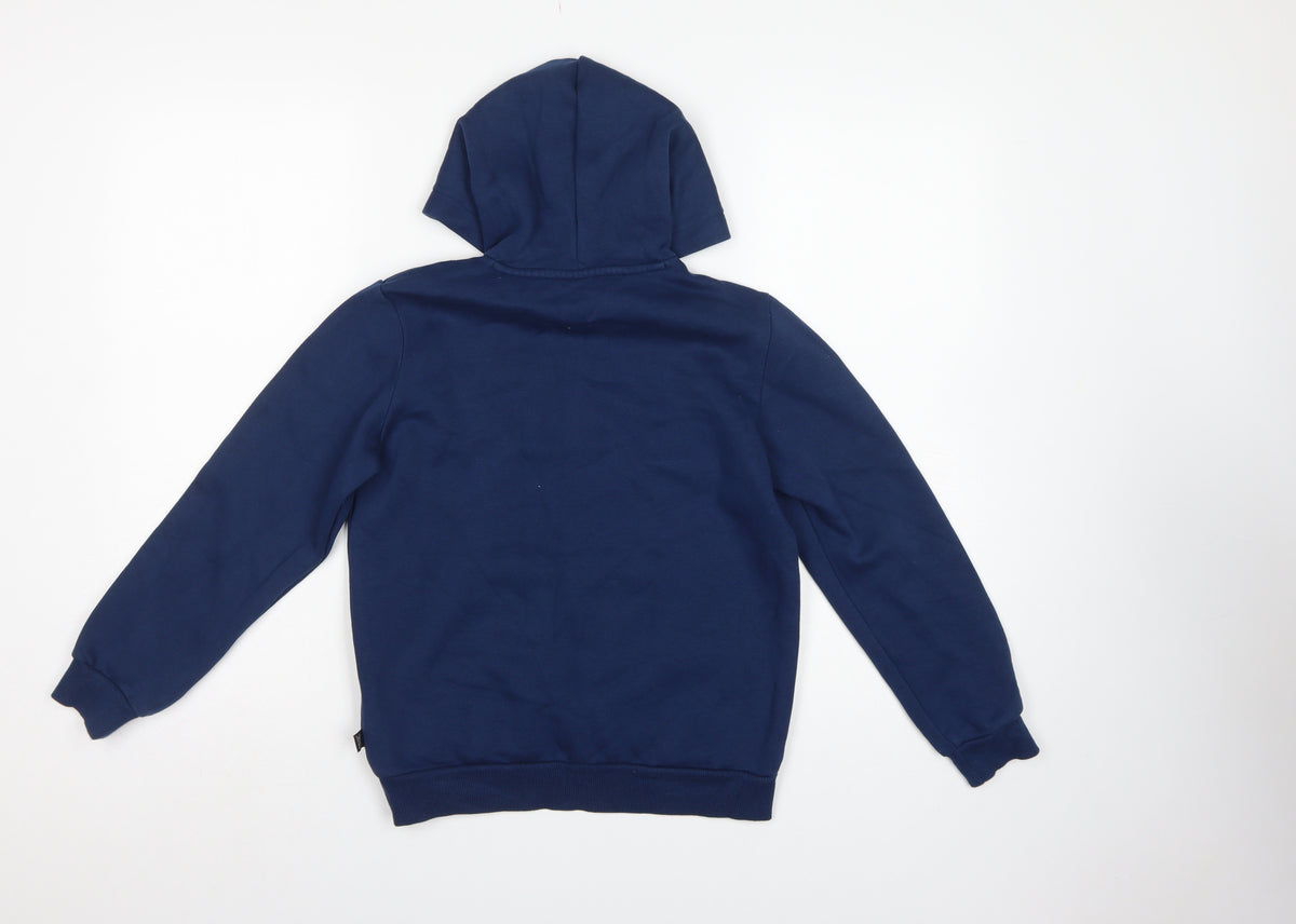 Puma Boys Blue 11-12 Years Pullover Hoodie Logo Pocket