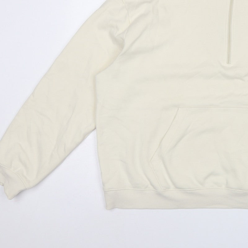 New Balance Women’s Ivory XL Quarter Zip Logo Sweatshirt Pullover
