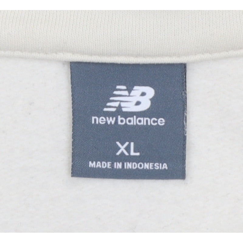 New Balance Women’s Ivory XL Quarter Zip Logo Sweatshirt Pullover