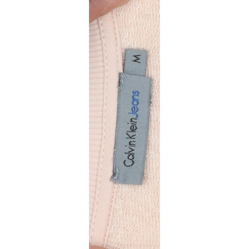 Calvin Klein Jeans Women's Pink M Logo Crew Neck Pullover Sweatshirt