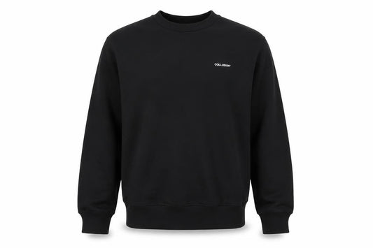 COLLUSION Men’s Black L Logo Crew Neck Pullover Sweatshirt