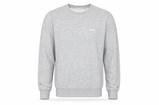 Slazenger Men’s Grey Small Crew Neck Logo Fleece Sweatshirt