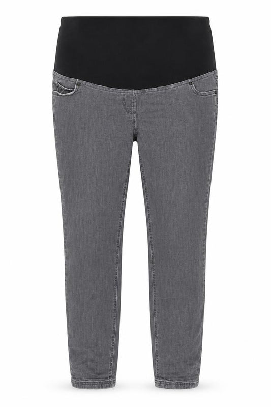 JoJo Maman Bébé Women Grey Maternity Skinny Jeans UK 14 Stretch
