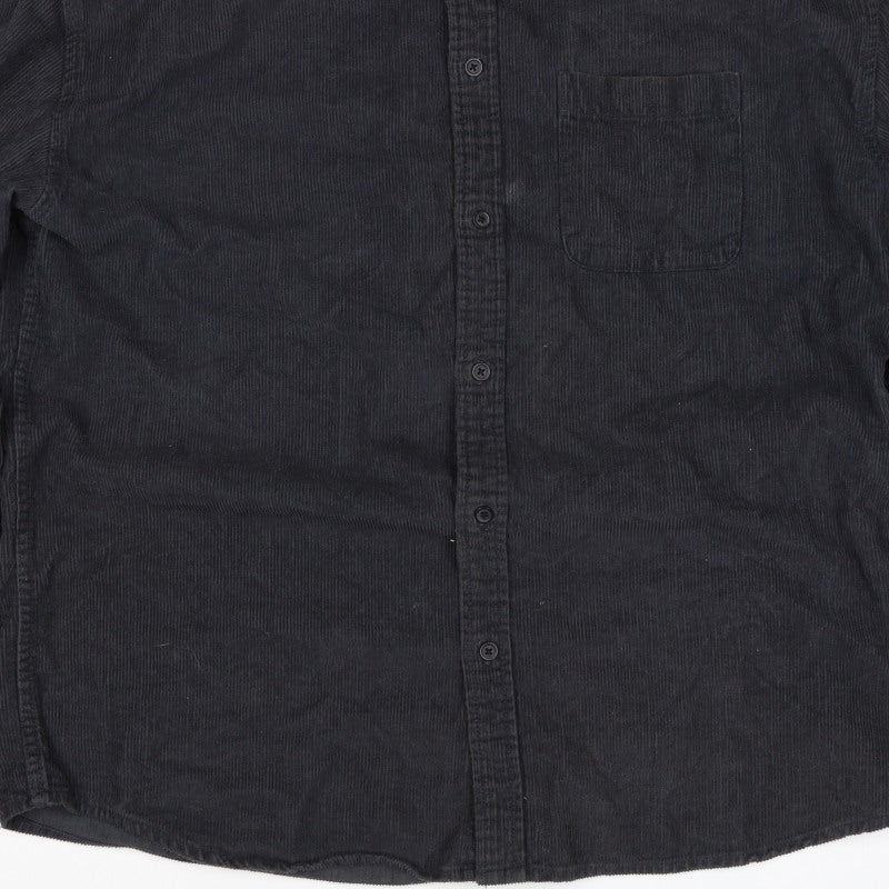 ASOS Design Men’s Black M Corduroy Button-Up Long Sleeve Shirt