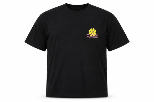 H&M Men’s Black 2XL Relaxed Fit Floral Graphic Print T-Shirt