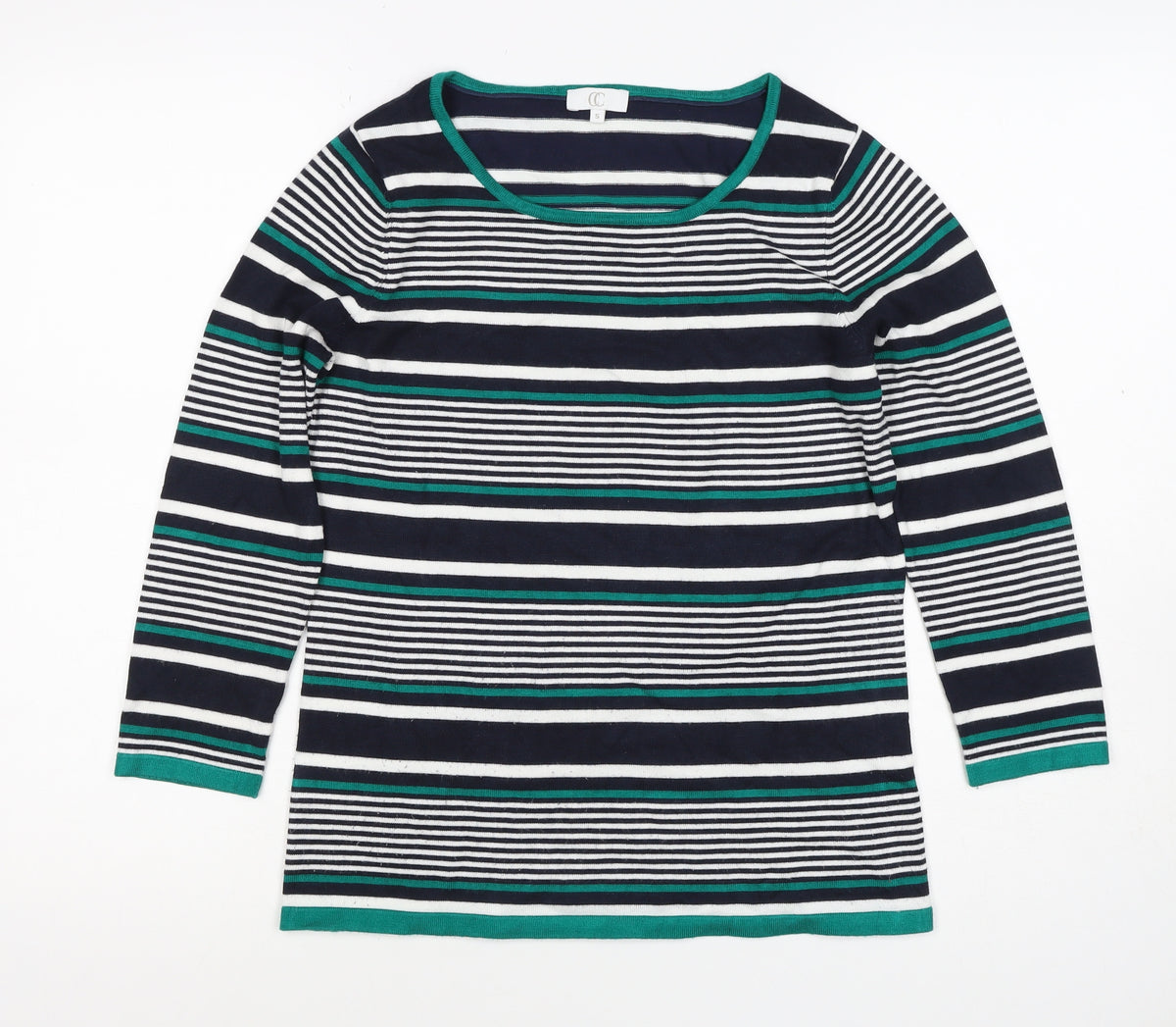 CC Women’s Multicoloured Striped Jersey Long Sleeve Top Size S