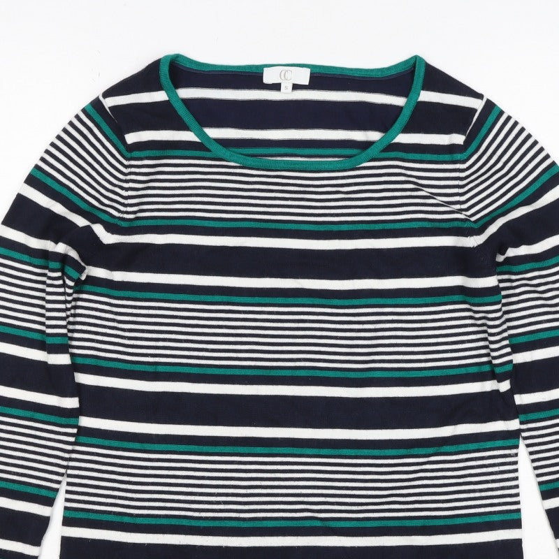 CC Women’s Multicoloured Striped Jersey Long Sleeve Top Size S