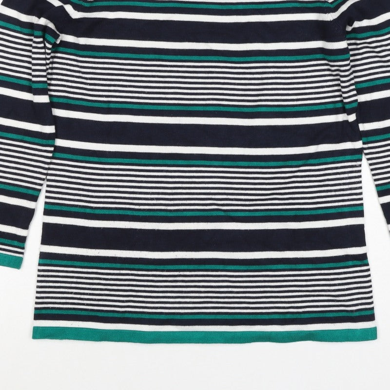 CC Women’s Multicoloured Striped Jersey Long Sleeve Top Size S