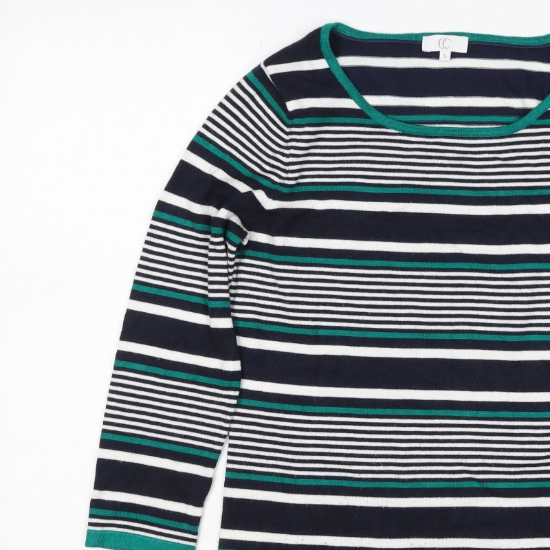 CC Women’s Multicoloured Striped Jersey Long Sleeve Top Size S