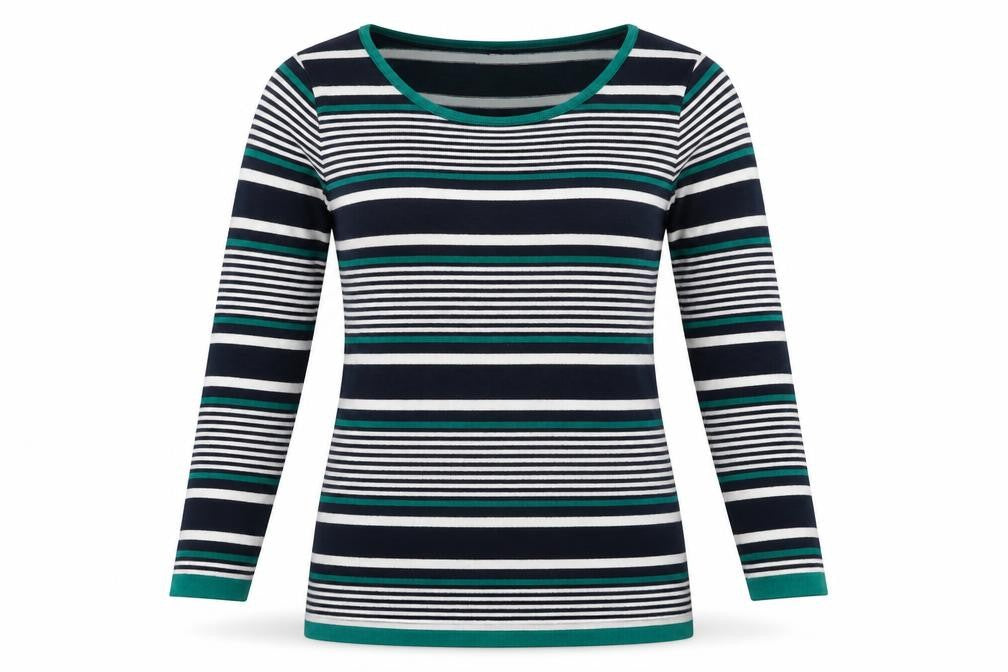 CC Women’s Multicoloured Striped Jersey Long Sleeve Top Size S