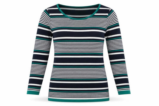 CC Women’s Multicoloured Striped Jersey Long Sleeve Top Size S