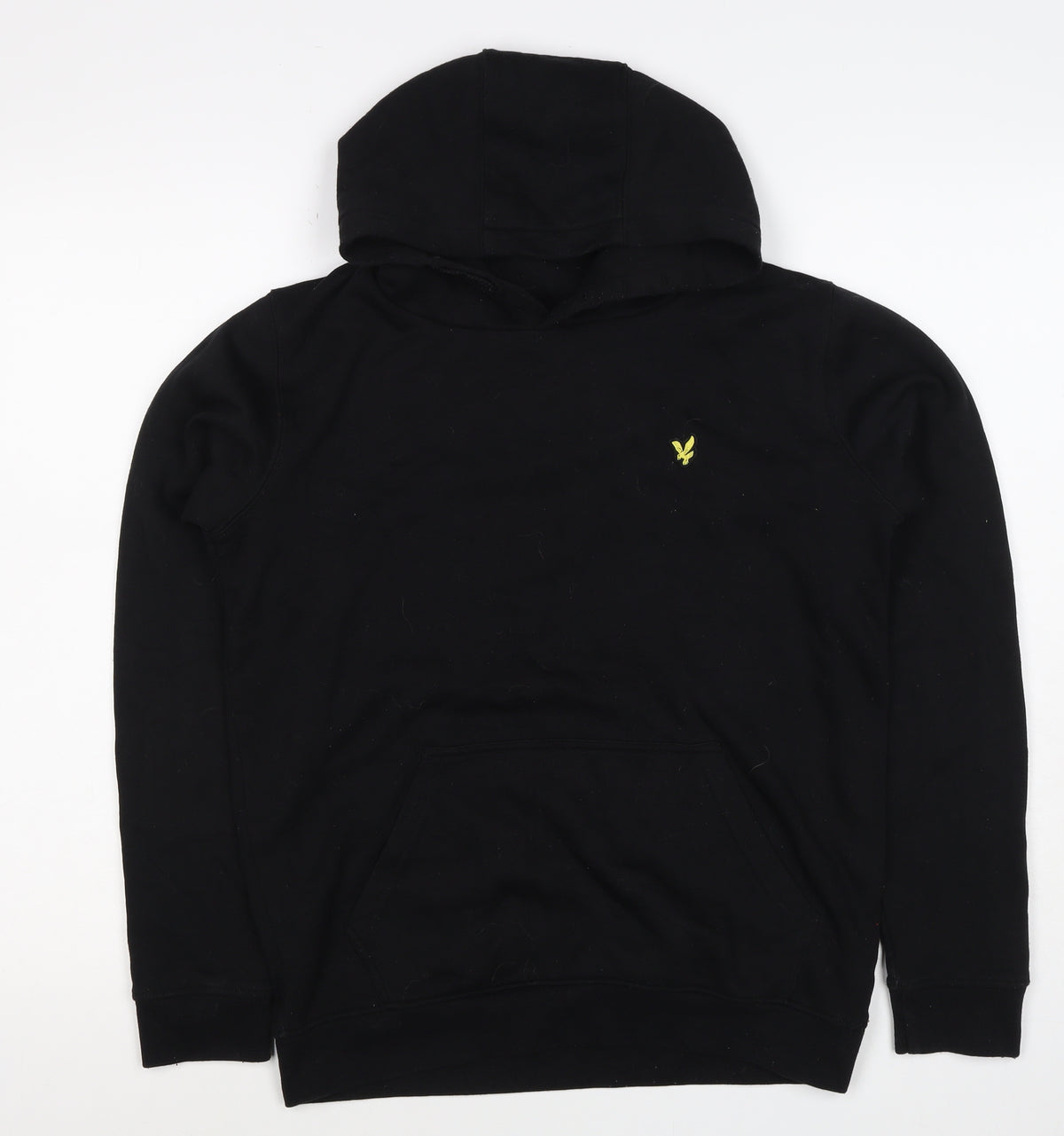 Lyle & Scott Boys Black 12-13 Years Pullover Logo Hoodie Cotton