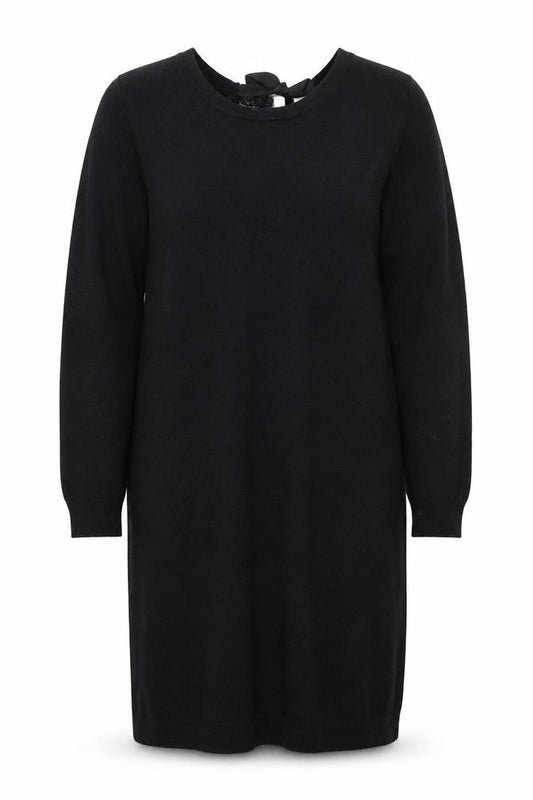 The White Company Women’s Black Size 16 Merino Wool Lace Jumper Dress