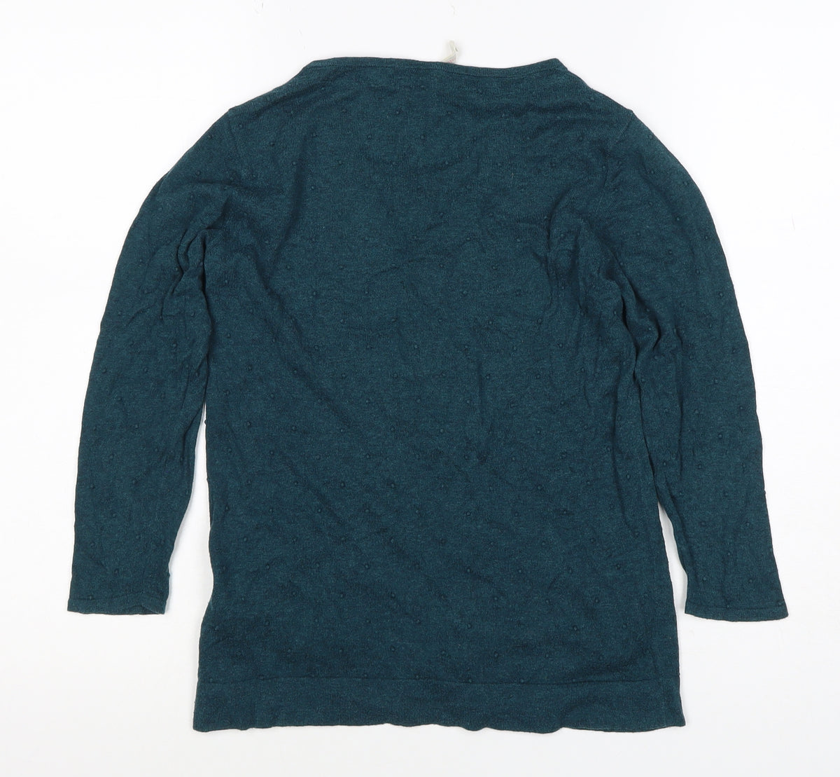 White Stuff Women’s Green Cotton V-Neck Button Cardigan Size 8