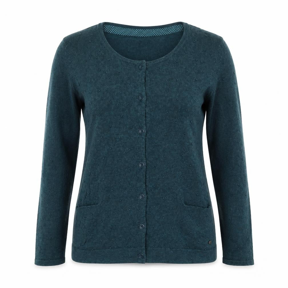 White Stuff Women’s Green Cotton V-Neck Button Cardigan Size 8
