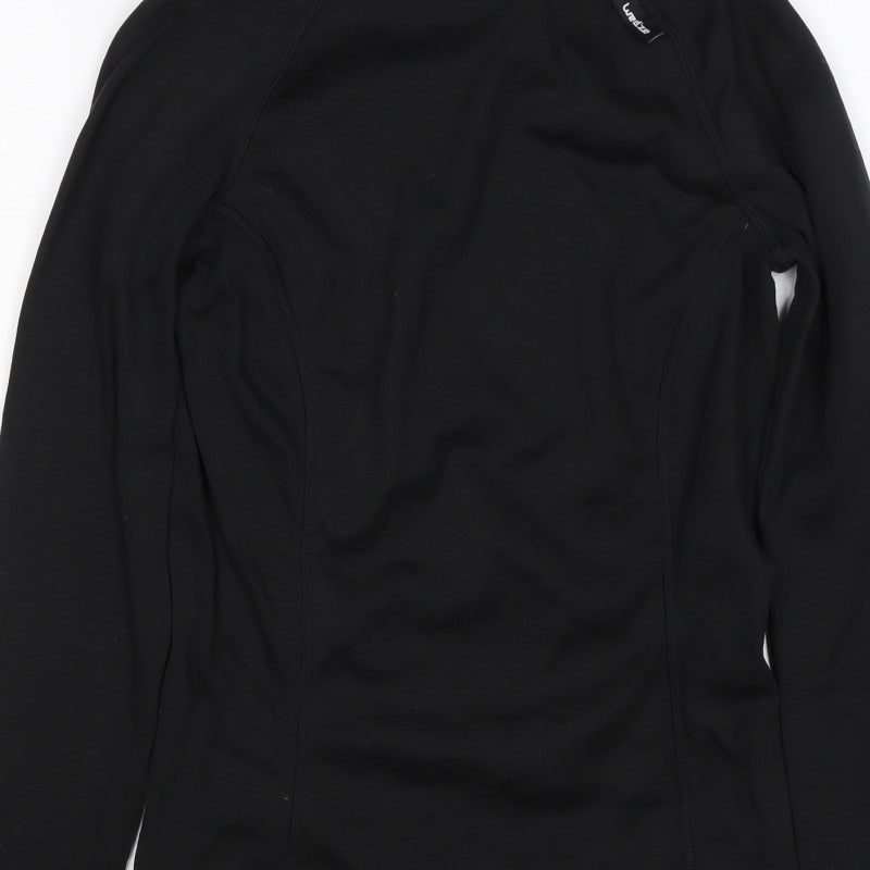 Wedze Women’s Black Size 12 Stretch Ski Base Layer Long Sleeve Top