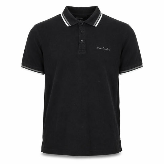 Pierre Cardin Mens Black L Regular Fit Pique Polo Shirt