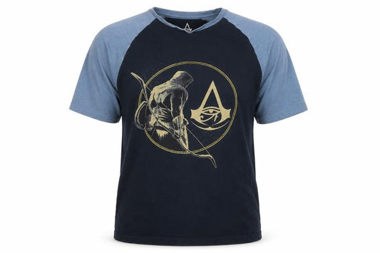 Assassin's Creed Origins Men's Black Blue Graphic T-Shirt Size S