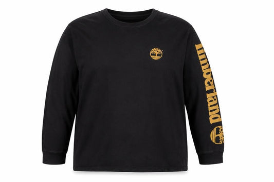 Timberland Men’s Black XL Long Sleeve Logo Graphic Crew Neck T-Shirt