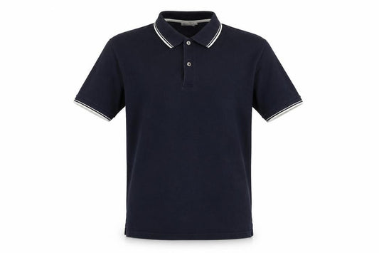 Pierre Cardin Men's Blue M Cotton Polo Shirt Contrast Trim