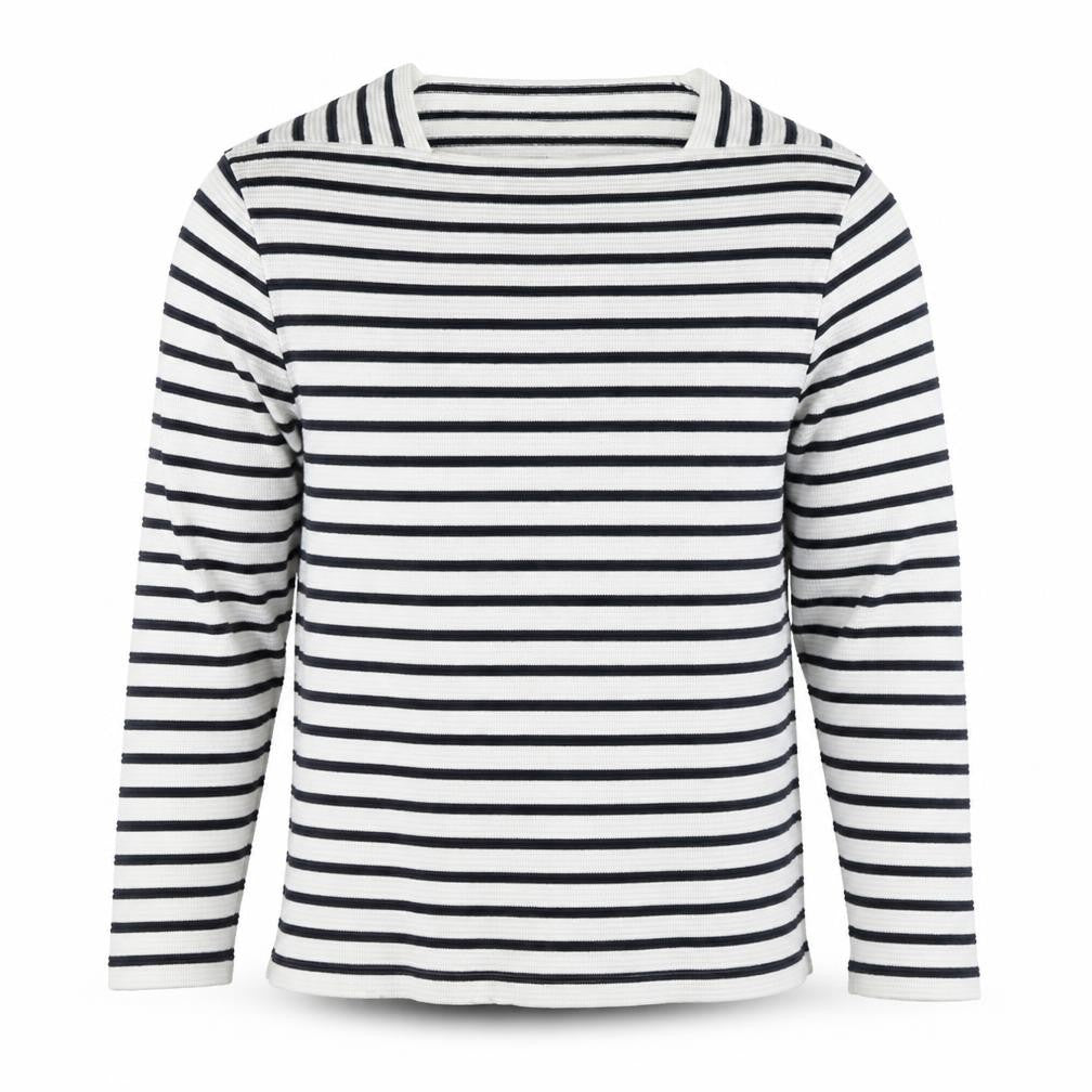 Zara Man Men White Black Striped Rib Knit Pullover Jumper Size L