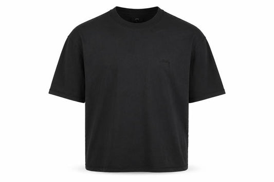 Stussy Men’s Black L Logo Crew Neck Short Sleeve Cotton T-Shirt