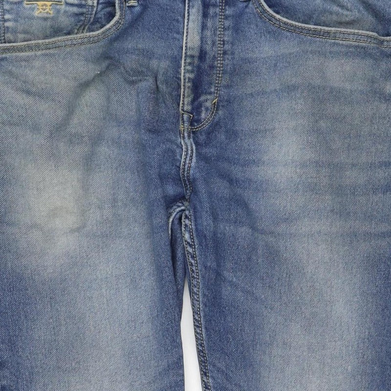 Flying Machine Men’s Blue W34 Straight Stretch Jeans