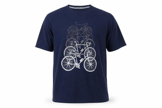 Marks and Spencer Men's Blue L Bicycle Graphic Cotton T-Shirt
