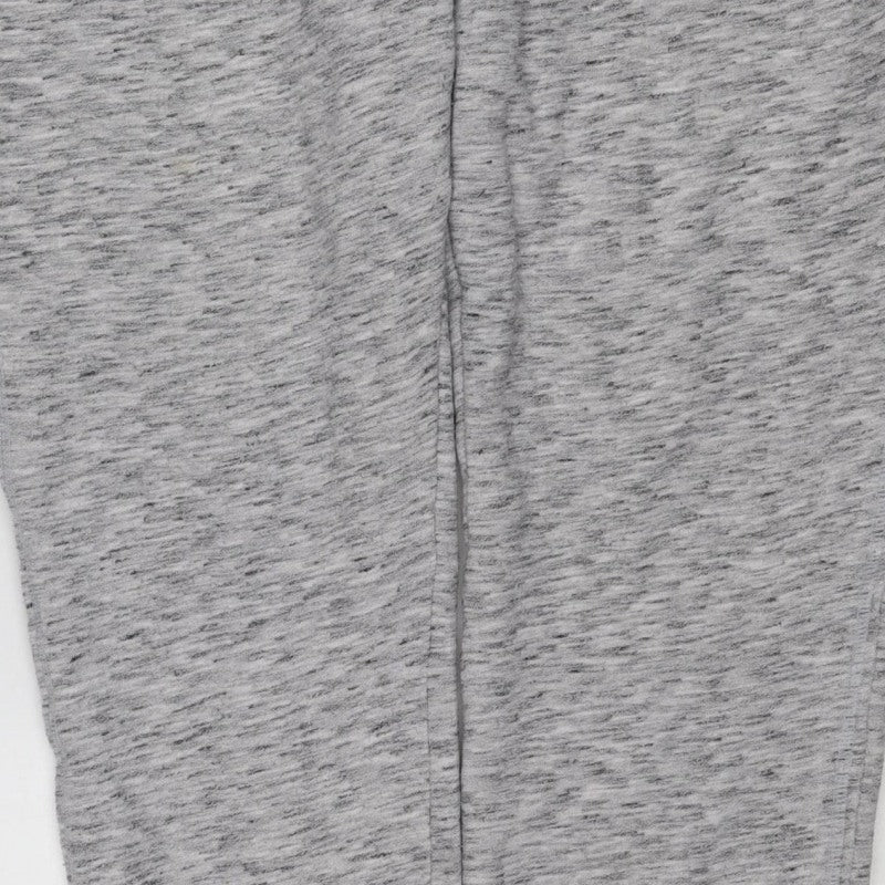 Hollister Men Grey M Fleece Jogger Sweatpants Drawstring Tapered