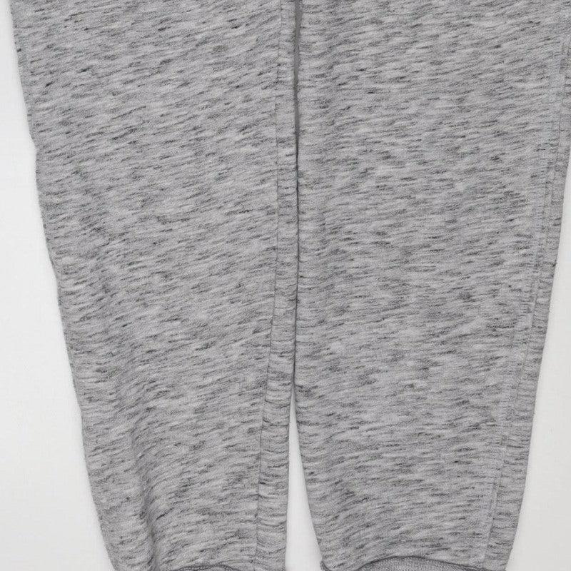 Hollister Men Grey M Fleece Jogger Sweatpants Drawstring Tapered