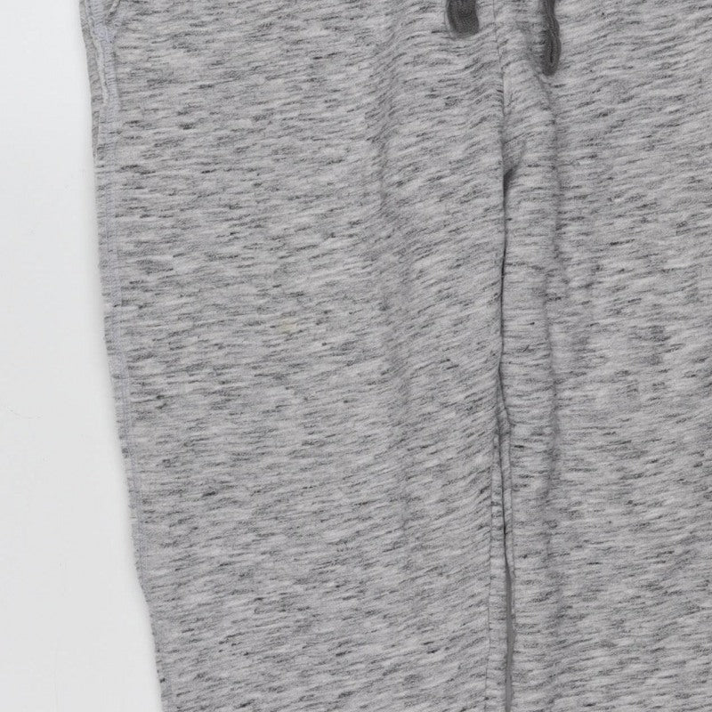 Hollister Men Grey M Fleece Jogger Sweatpants Drawstring Tapered