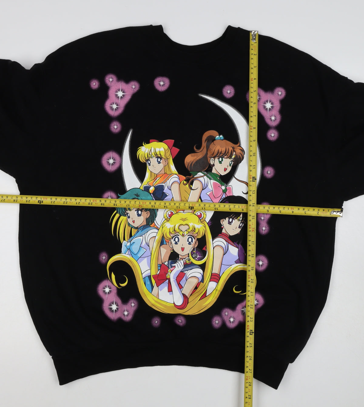 Bershka Women Black UK 8 Sailor Moon Anime Graphic Pullover Sweatshirt