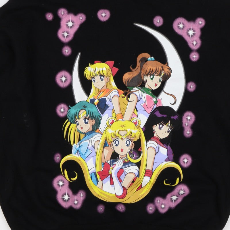 Bershka Women Black UK 8 Sailor Moon Anime Graphic Pullover Sweatshirt