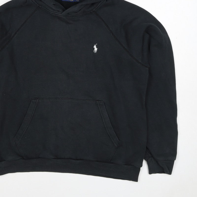 Polo Ralph Lauren Teens Black L Pullover Hoodie Logo
