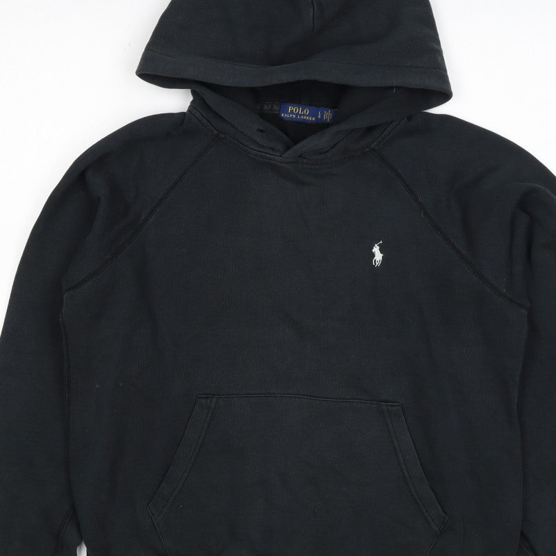 Polo Ralph Lauren Teens Black L Pullover Hoodie Logo