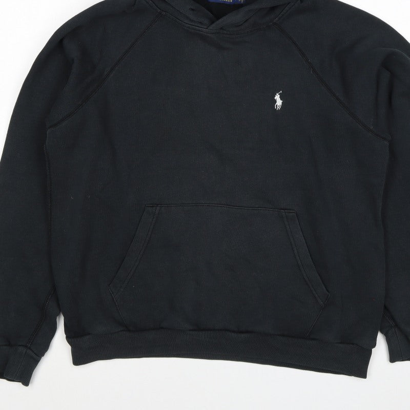Polo Ralph Lauren Teens Black L Pullover Hoodie Logo