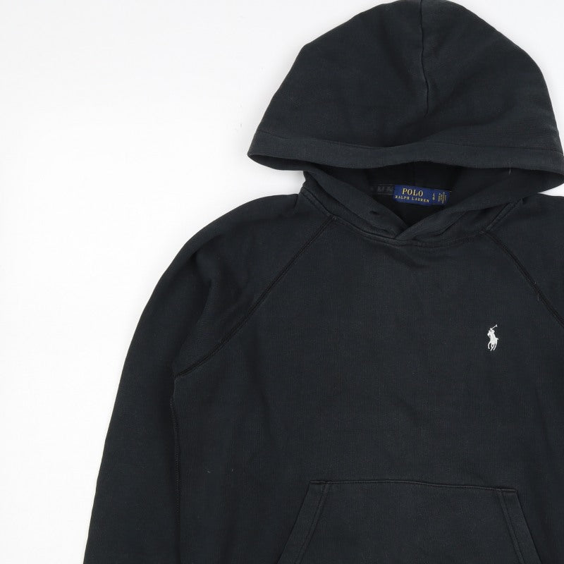 Polo Ralph Lauren Teens Black L Pullover Hoodie Logo