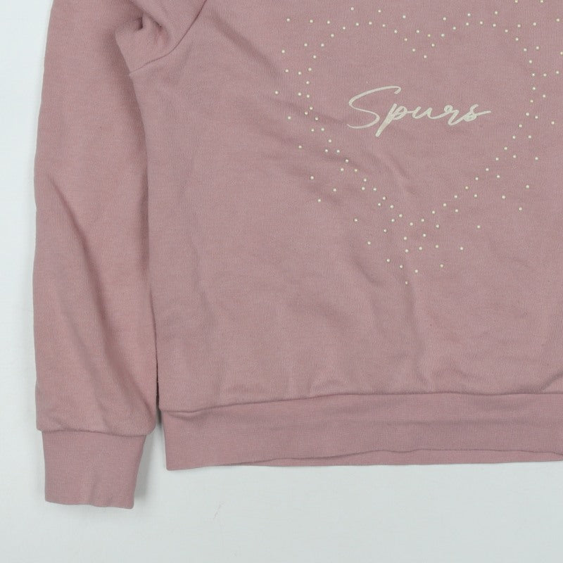 Tottenham Hotspur Girls Pink 11-12 Years Pullover Beaded Sweatshirt
