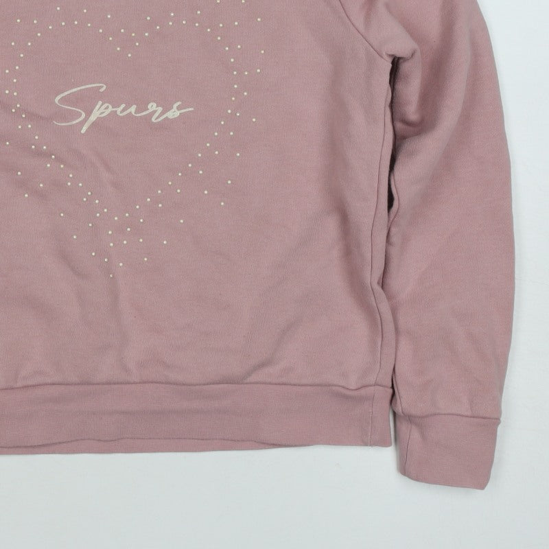 Tottenham Hotspur Girls Pink 11-12 Years Pullover Beaded Sweatshirt