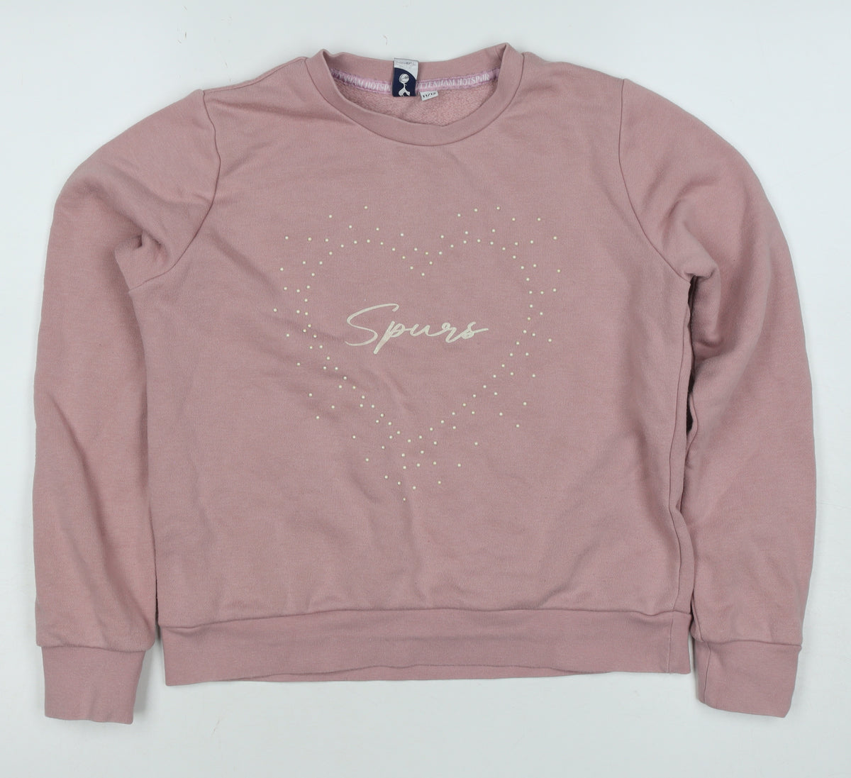 Tottenham Hotspur Girls Pink 11-12 Years Pullover Beaded Sweatshirt