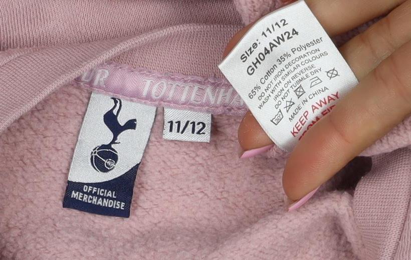 Tottenham Hotspur Girls Pink 11-12 Years Pullover Beaded Sweatshirt