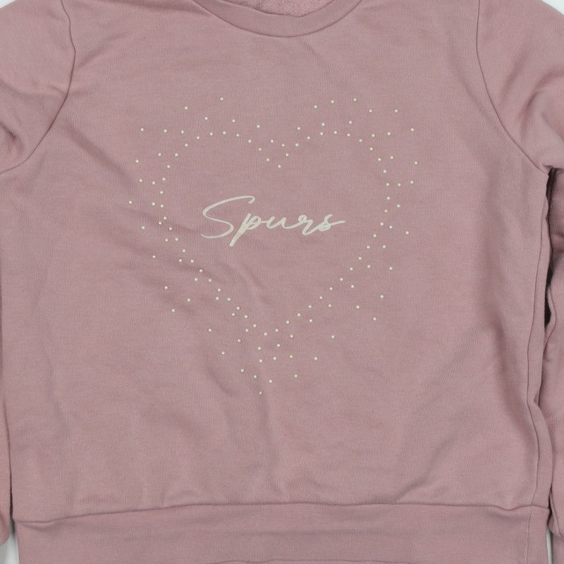 Tottenham Hotspur Girls Pink 11-12 Years Pullover Beaded Sweatshirt