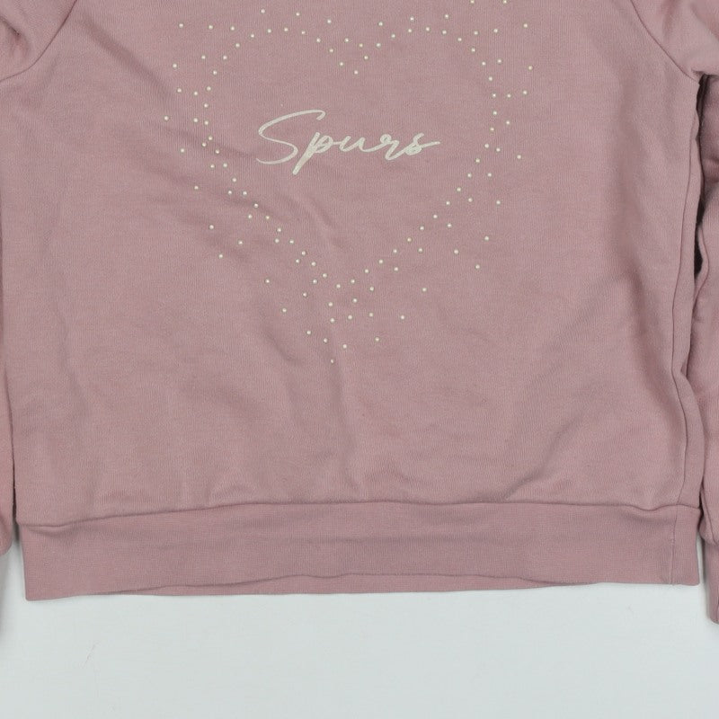 Tottenham Hotspur Girls Pink 11-12 Years Pullover Beaded Sweatshirt