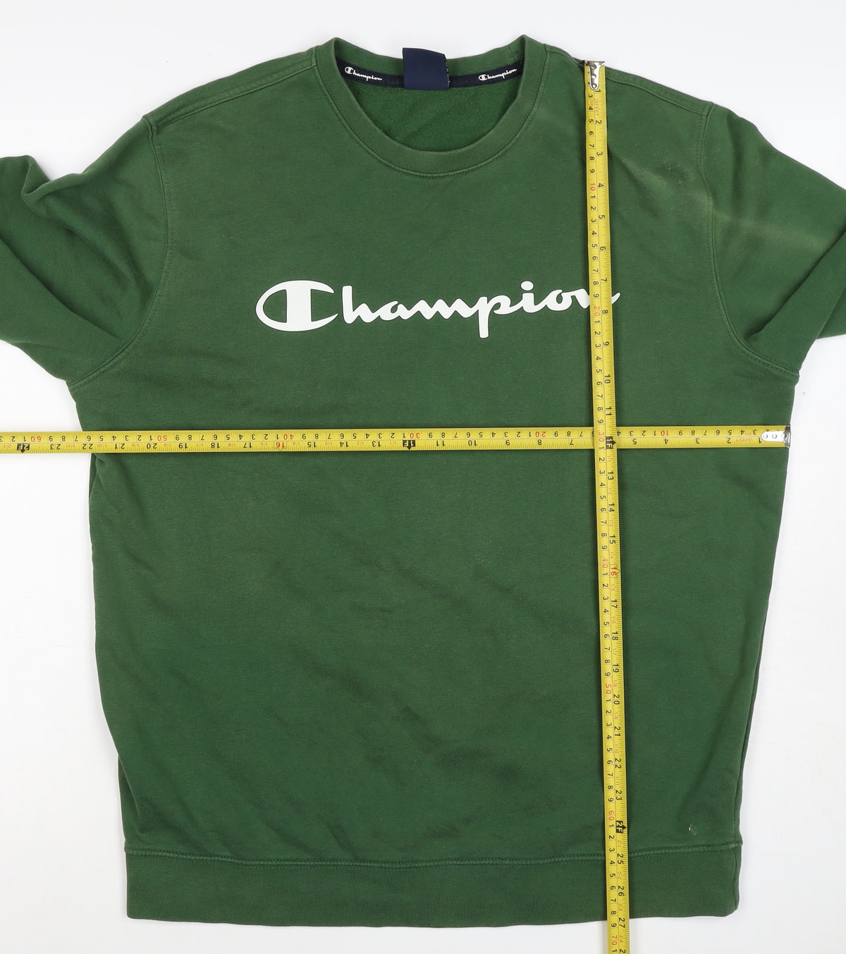 Champion Men’s Green XL Logo Crew Neck Pullover Sweatshirt