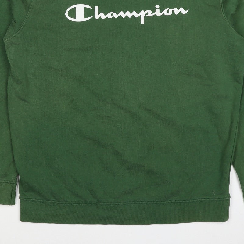 Champion Men’s Green XL Logo Crew Neck Pullover Sweatshirt