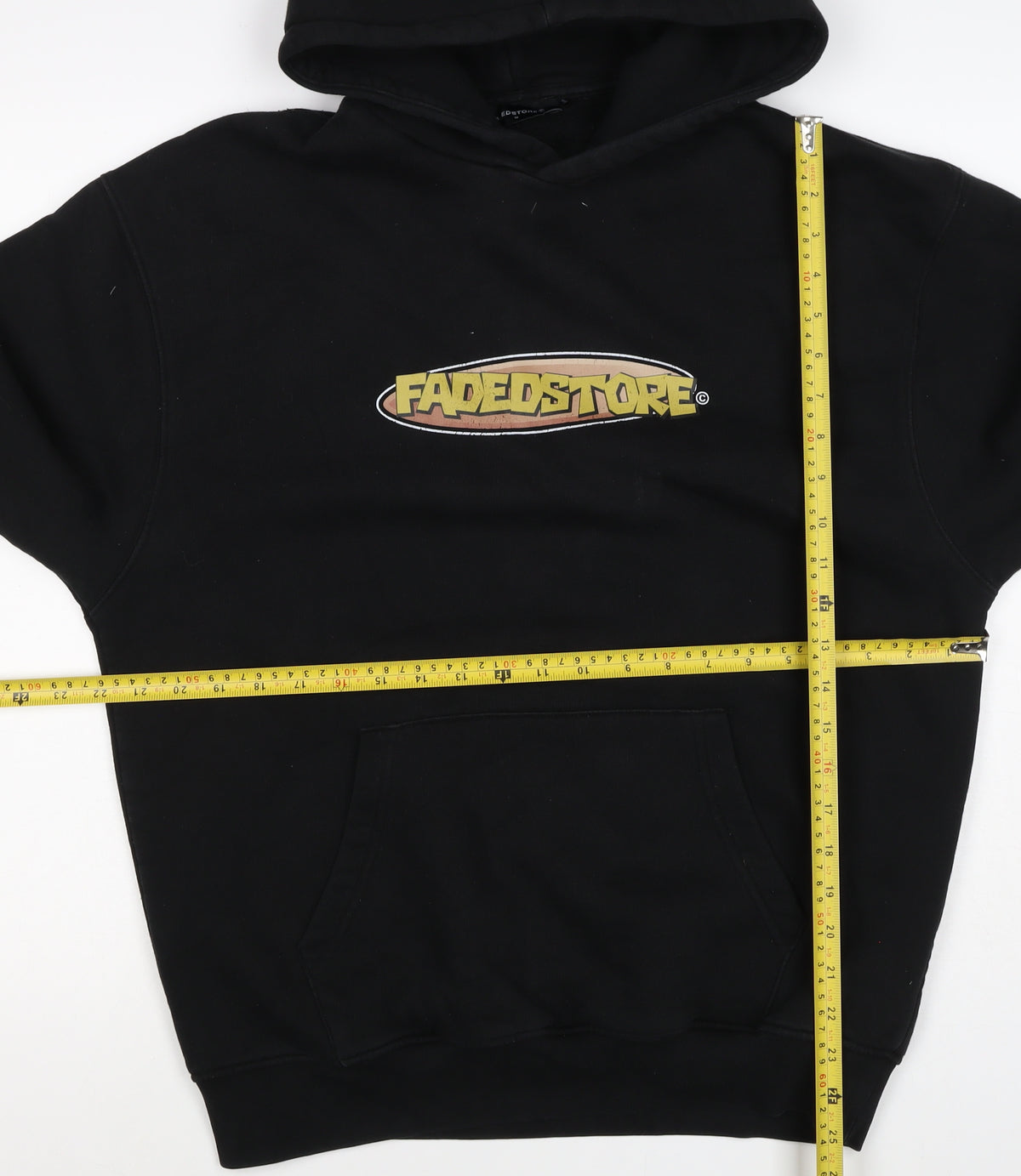 Fadedstore Men’s Black M Pullover Hoodie Logo Graphic Print Pocket
