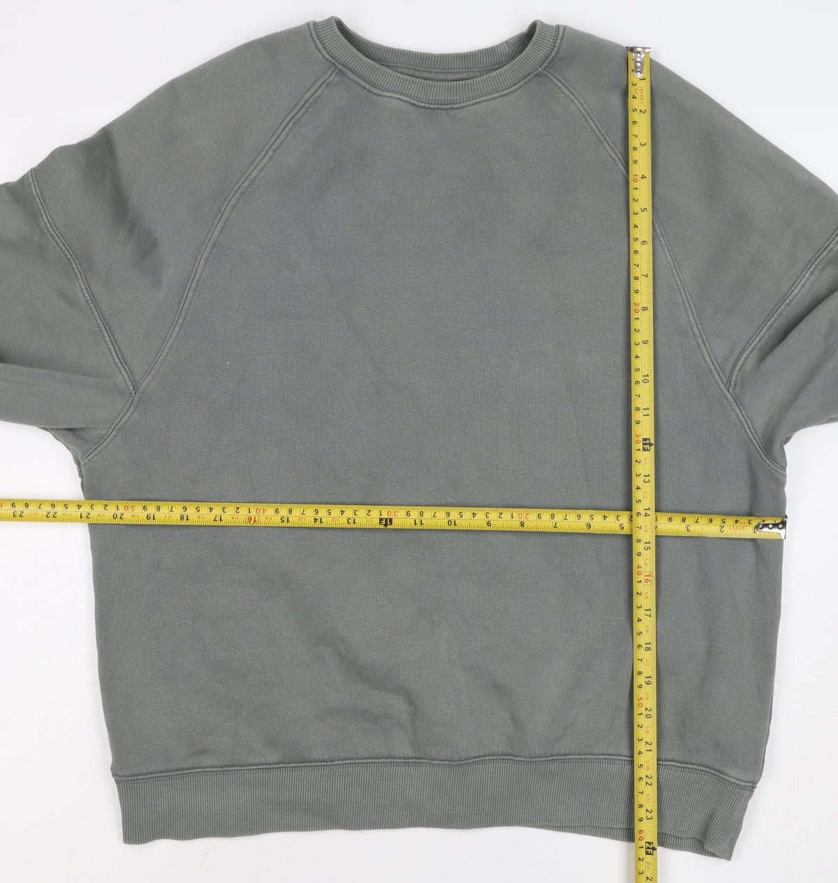 Pull&Bear Women Grey XS Pullover Crew Neck Raglan Sweatshirt