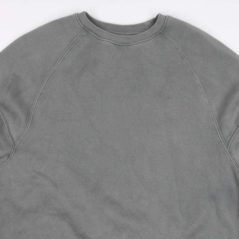 Pull&Bear Women Grey XS Pullover Crew Neck Raglan Sweatshirt