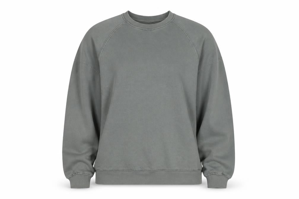 Pull&Bear Women Grey XS Pullover Crew Neck Raglan Sweatshirt